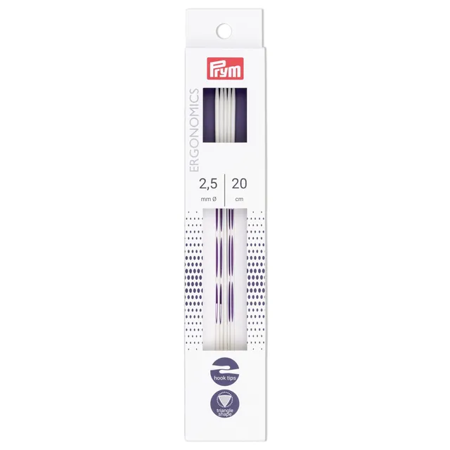 prym-ergonomics-aiguilles-double-pointe-20-cm-2-50-mm image 1