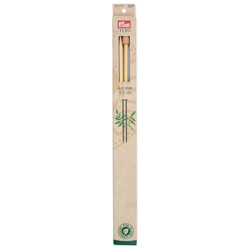 prym-aiguilles-tricoter-1-pointe-bambou-33-cm-6-00-mm image 1