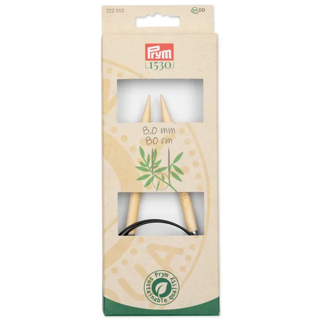 prym-222512-aiguilles-tricoter-circulaires-bambou-80-cm-8-00-mm-naturel image 1