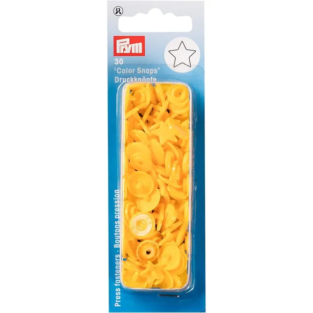 prym-love-393210-color-snaps-bouton-pression-plastique-jaune image 1