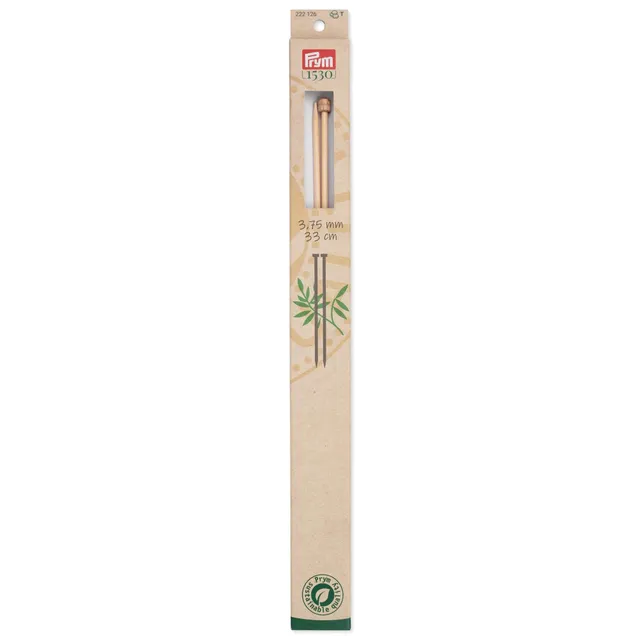 prym-1530-aiguille-tricoter-pointe-unique-bambou-33-cm-3-75-mm-naturel image 1