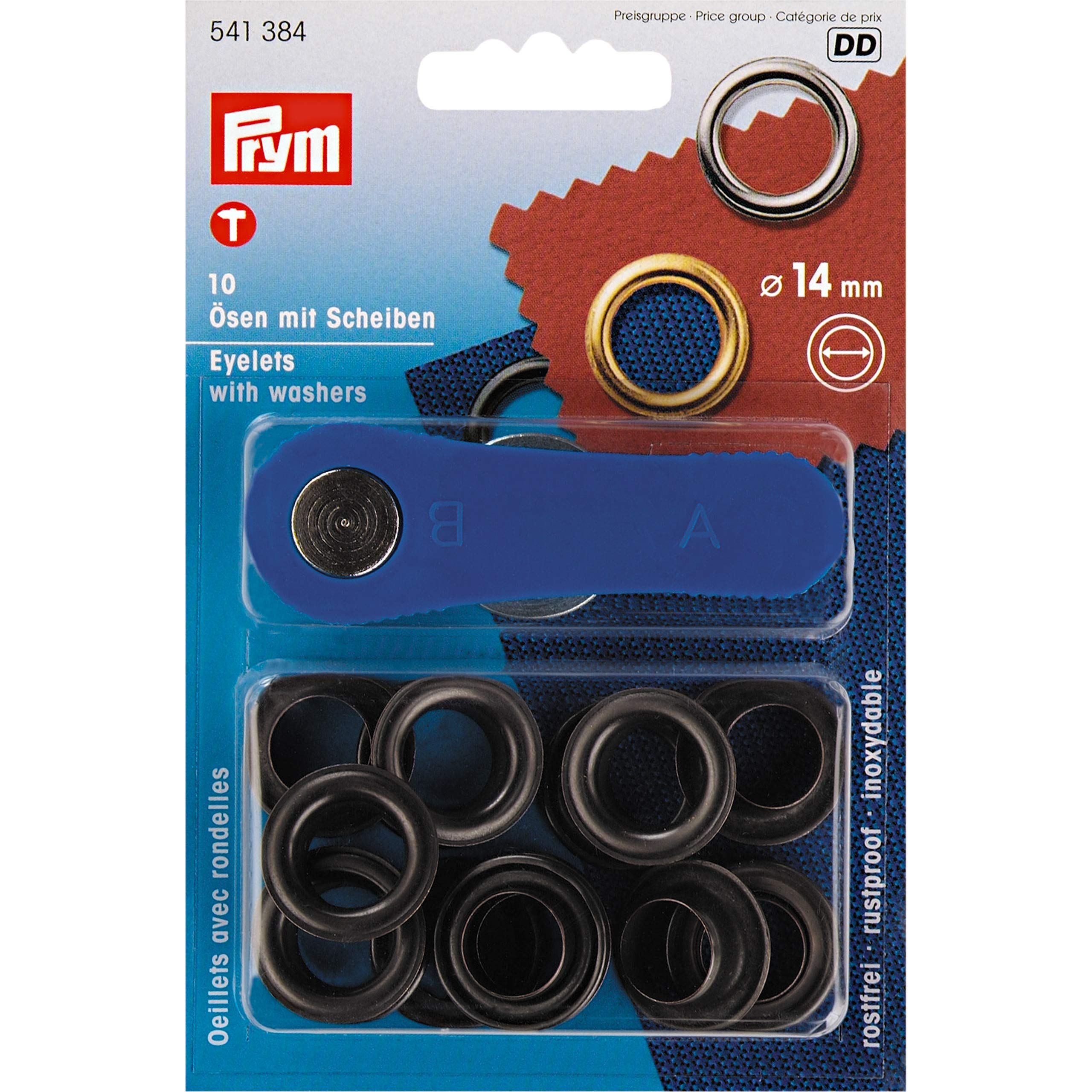 prym-oeillets-et-rondelles-14-mm-bronze-en-laiton-avec-outil-de-pose image 1
