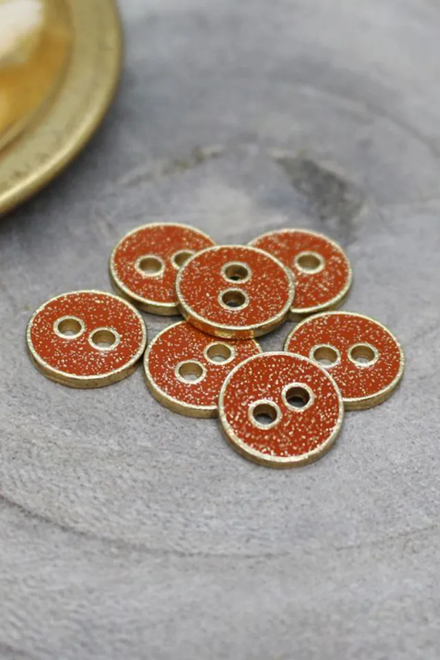 atelier-brunette-boutons-joy-glitter-poppy-tangerine-x10 image 1