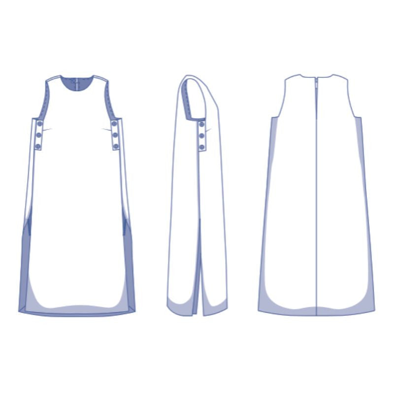 fibre-mood-havana-robe-patron-de-couture-robe-fentes-lat-rales-xs-xxxl image 8