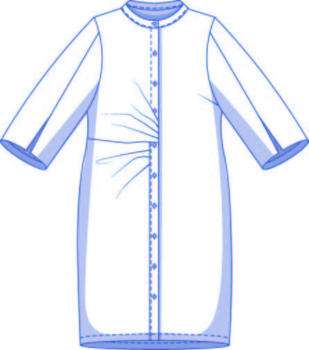 fibre-mood-phyllis-patron-robe-chemise-femme-drap-e-manches-3-4 image 7