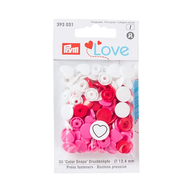 prym-love-attaches-pression-color-snaps-c-ur-12-4-mm-rouge-blanc-rose image 1