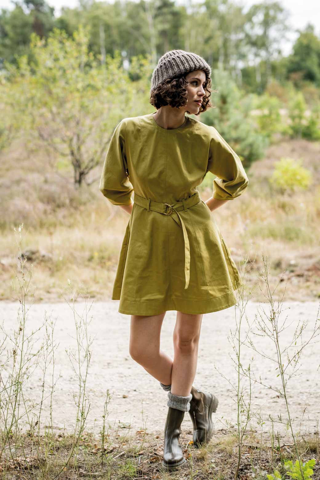 fibre-mood-cleo-robe-courte-patron-de-couture-manches-bouffantes image 3