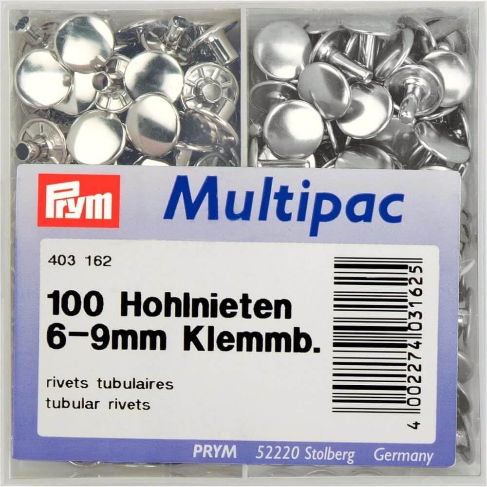 prym-rivets-tubulaires-argent-6-9-mm-avec-outil-1-unit image 1