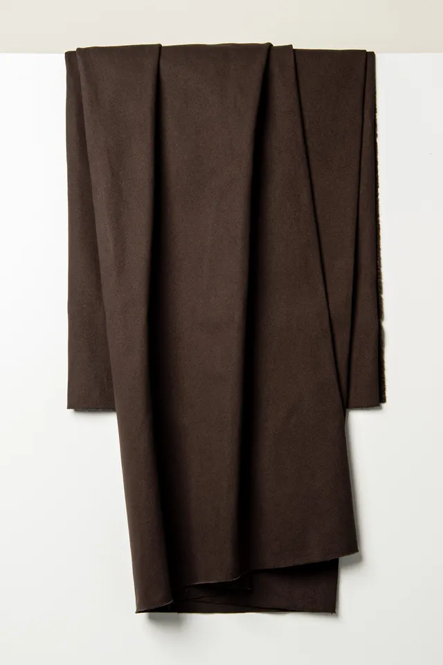 atelier-brunette-tissu-gabardine-oat-chocolate-100-coton image 1