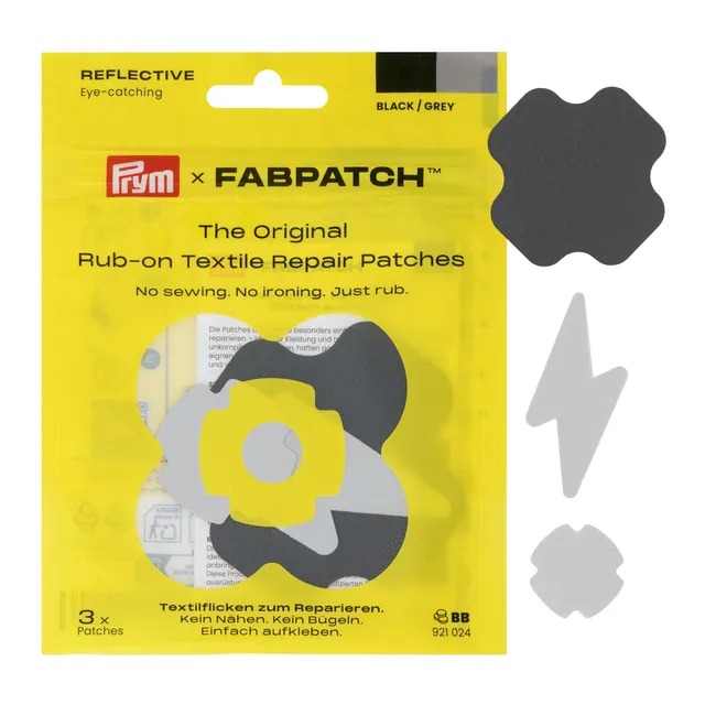 prym-fabpatch-921024-lot-de-3-patchs-r-fl-chissants-autocollants-noir-gris image 1