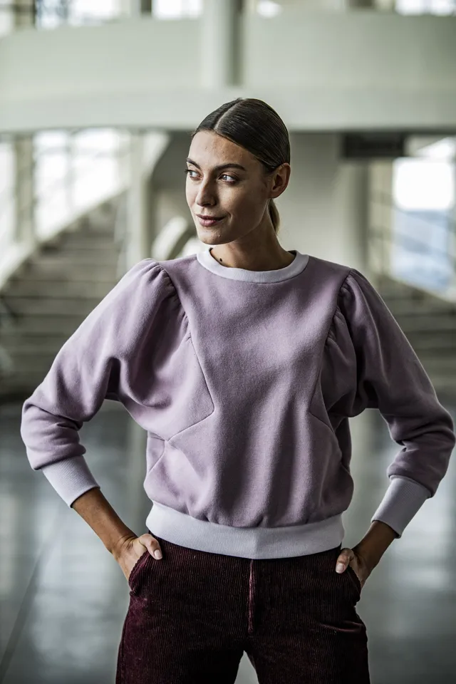 fibre-mood-leona-sweat-shirt-patron-de-couture-vintage-ann-es-80-xs-xxxl image 1