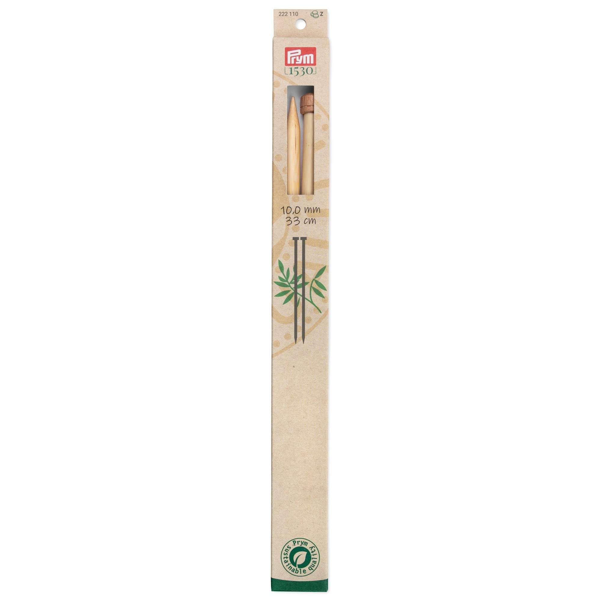 prym-aiguilles-tricoter-une-pointe-bambou-33-cm-10-00-mm-naturel image 1