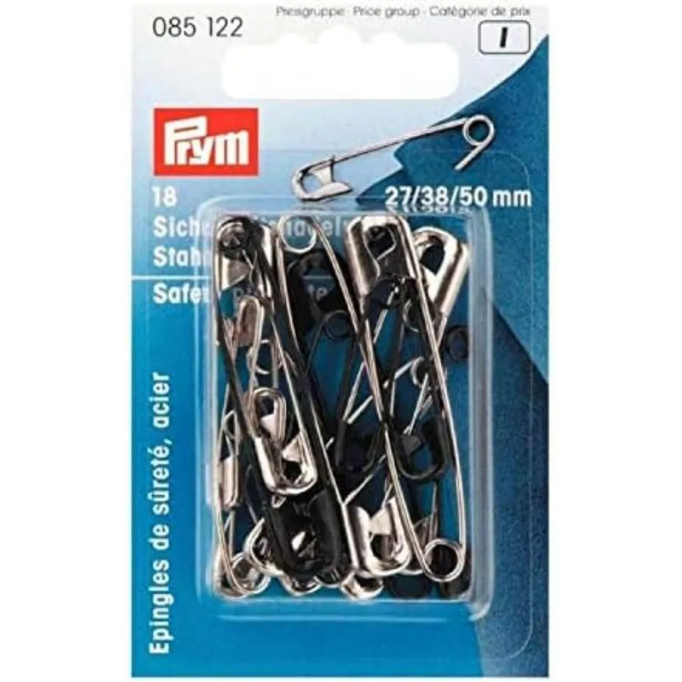 prym-085122-pingles-de-s-ret-assorties-27-38-50-mm-argent-noir-18-pi-ces image 1