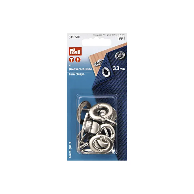 prym-fermeture-rotative-tourniquets-x4-pour-tissu-et-support image 1