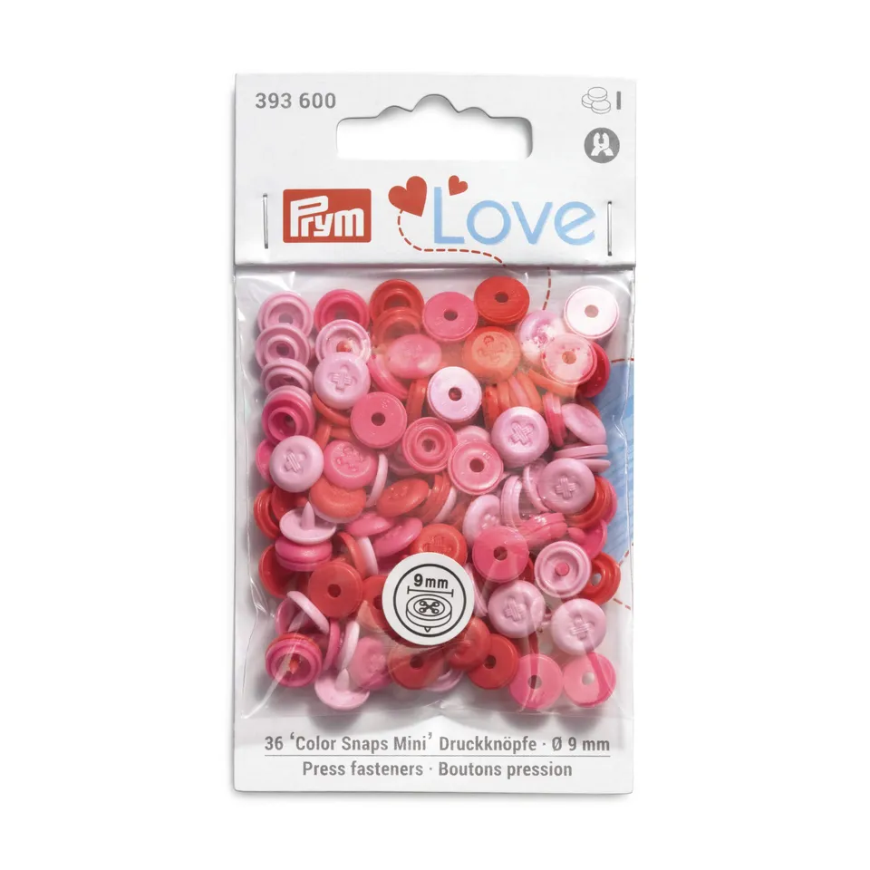 prym-love-393600-boutons-pression-color-snaps-mini-optique-couture-rose image 1