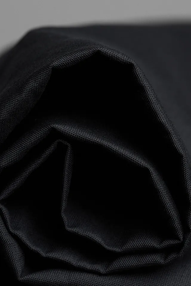 atelier-brunette-tissu-oxford-black-coton-uni-chemiserie image 1
