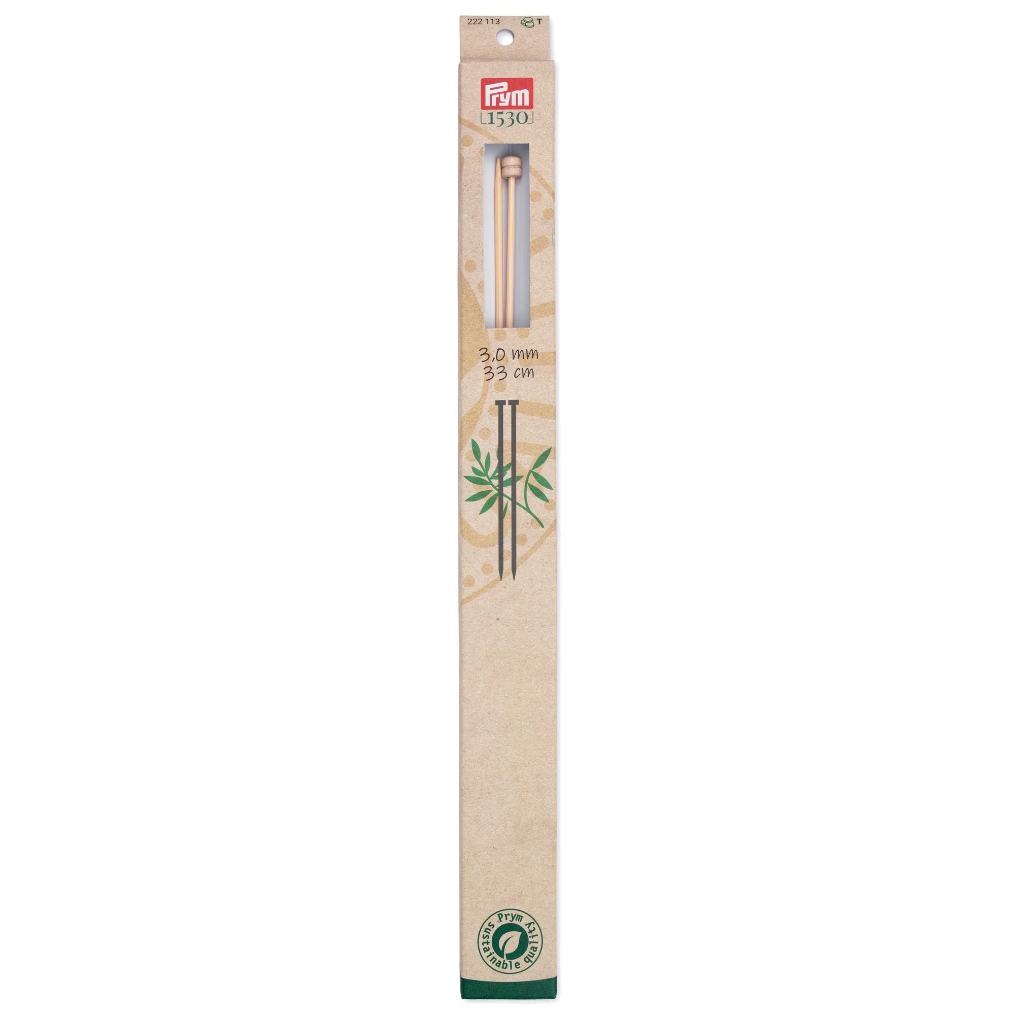 prym-aiguilles-tricoter-1-pointe-bambou-33-cm-3-00-mm image 1