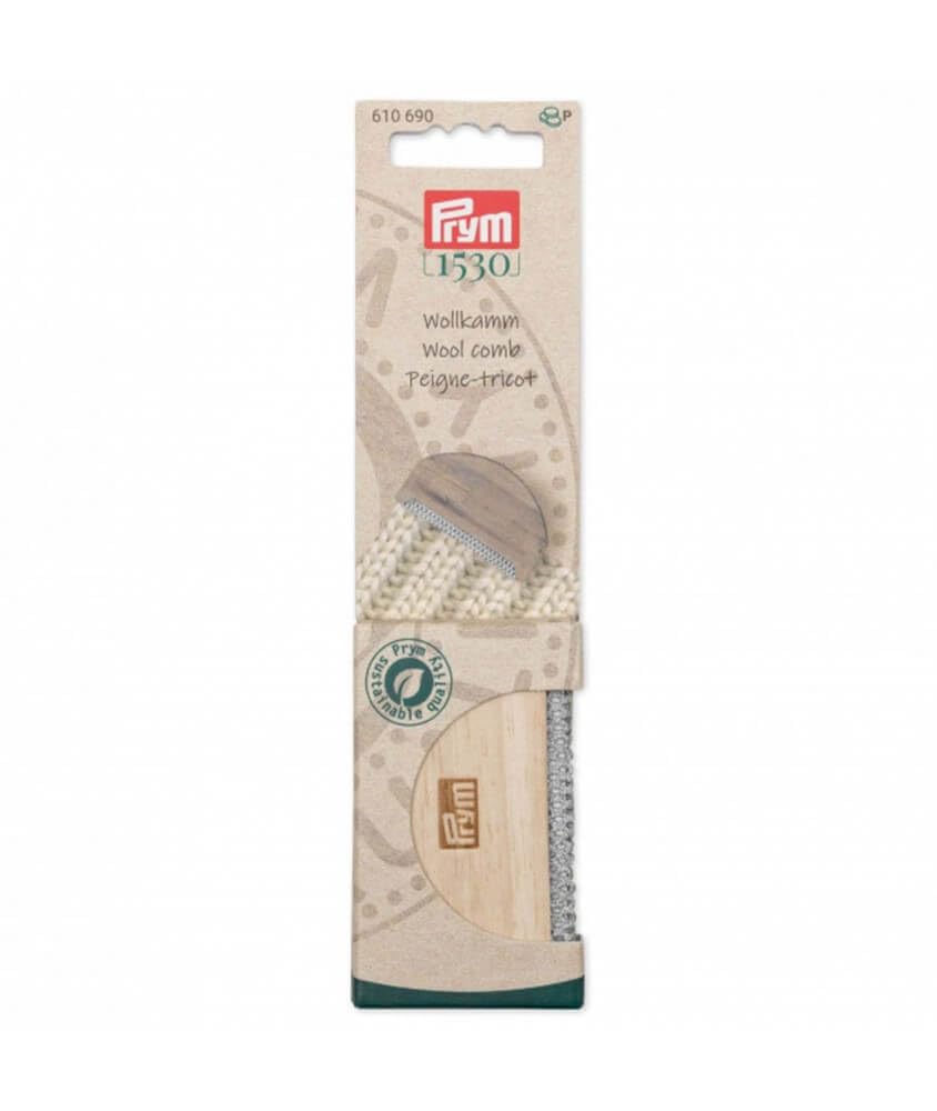 prym-peigne-en-bois-bleu-pour-laine-taille-unique image 1