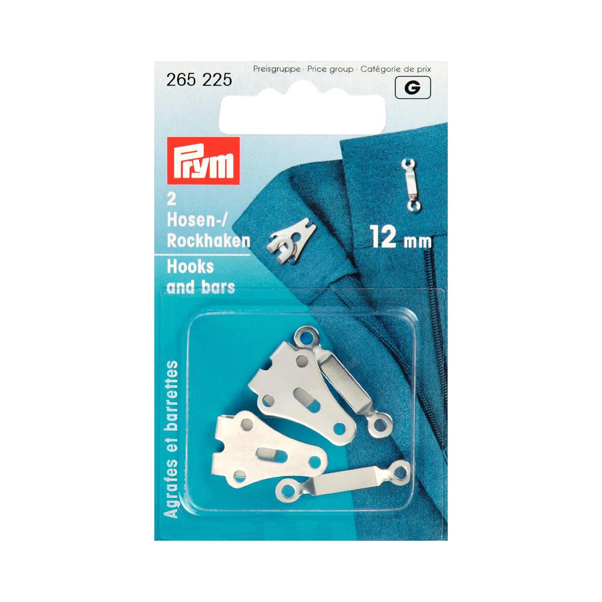 prym-crochets-et-barres-pantalon-jupe-12-mm-argent-2-pi-ces image 1