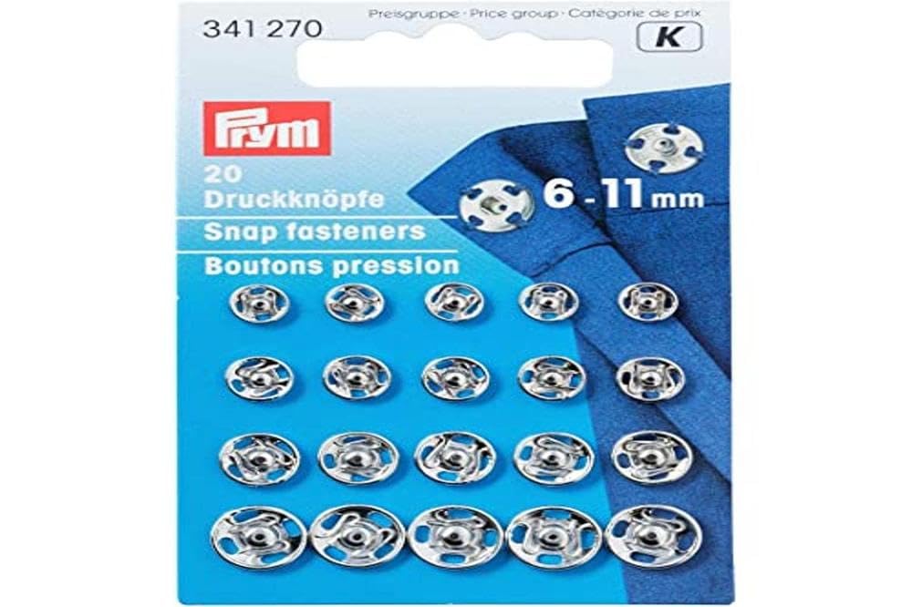 prym-boutons-pression-coudre-11-mm-laiton-argent-carte-de-12 image 2