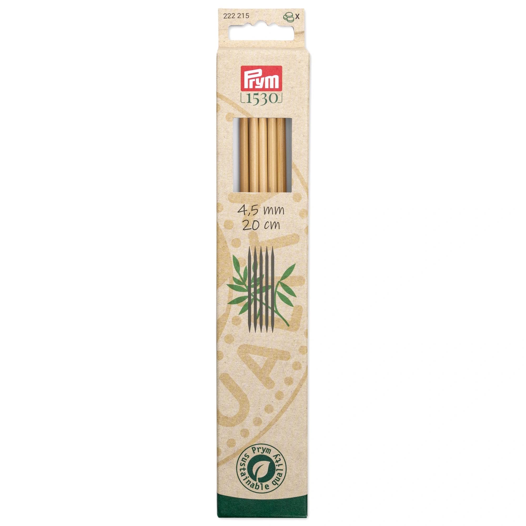 prym-222215-aiguilles-tricoter-2-pointes-bambou-20-cm-4-50-mm image 1