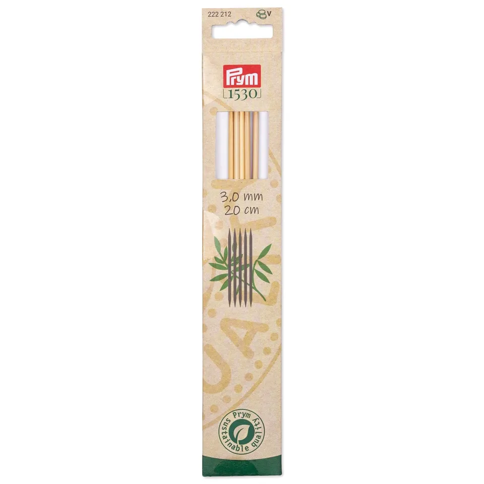 prym-222212-aiguilles-double-pointe-bambou-20-cm-3-00-mm image 1