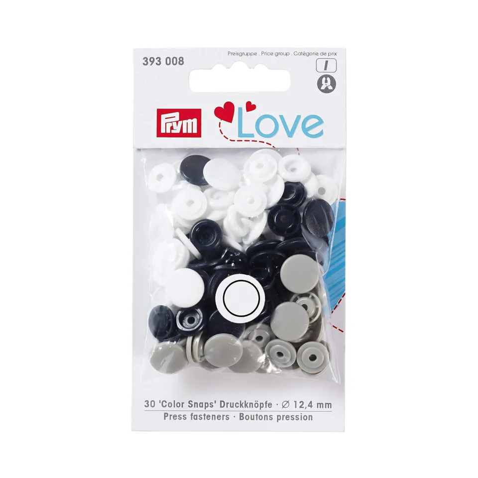 prym-attaches-pression-color-snaps-assorties-bleu-gris-blanc image 1