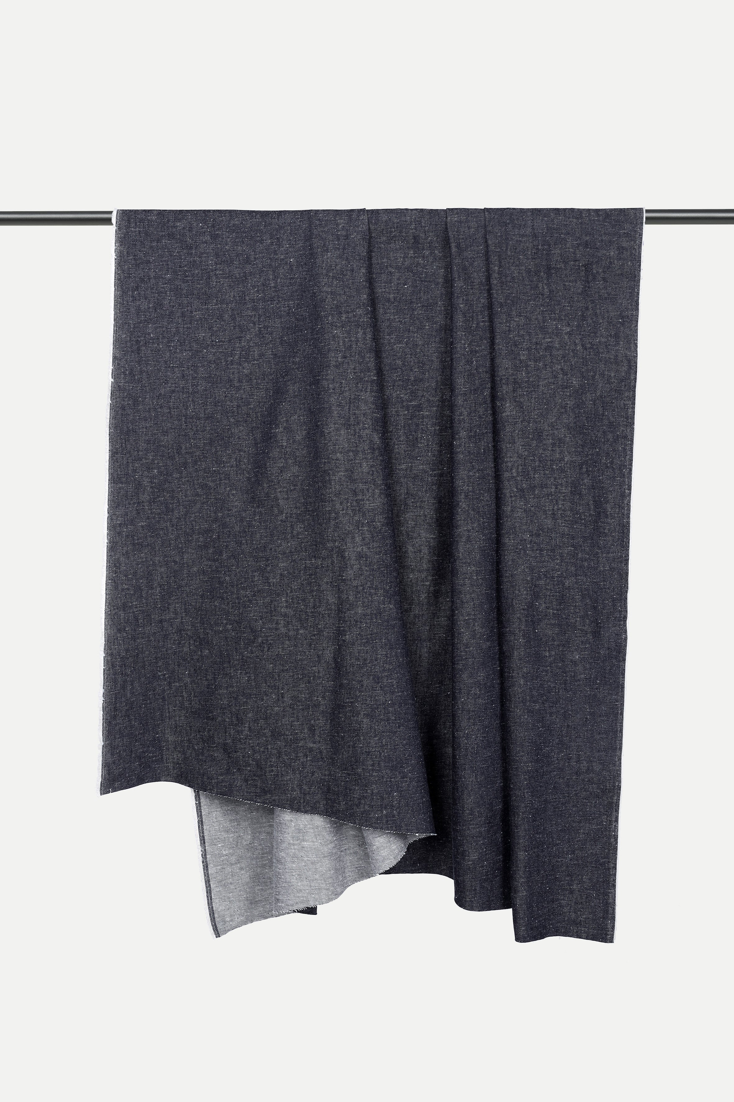 atelier-brunette-tissu-denim-coton-lin-vintage-blue-coupon-10-cm-x-147-cm image 1