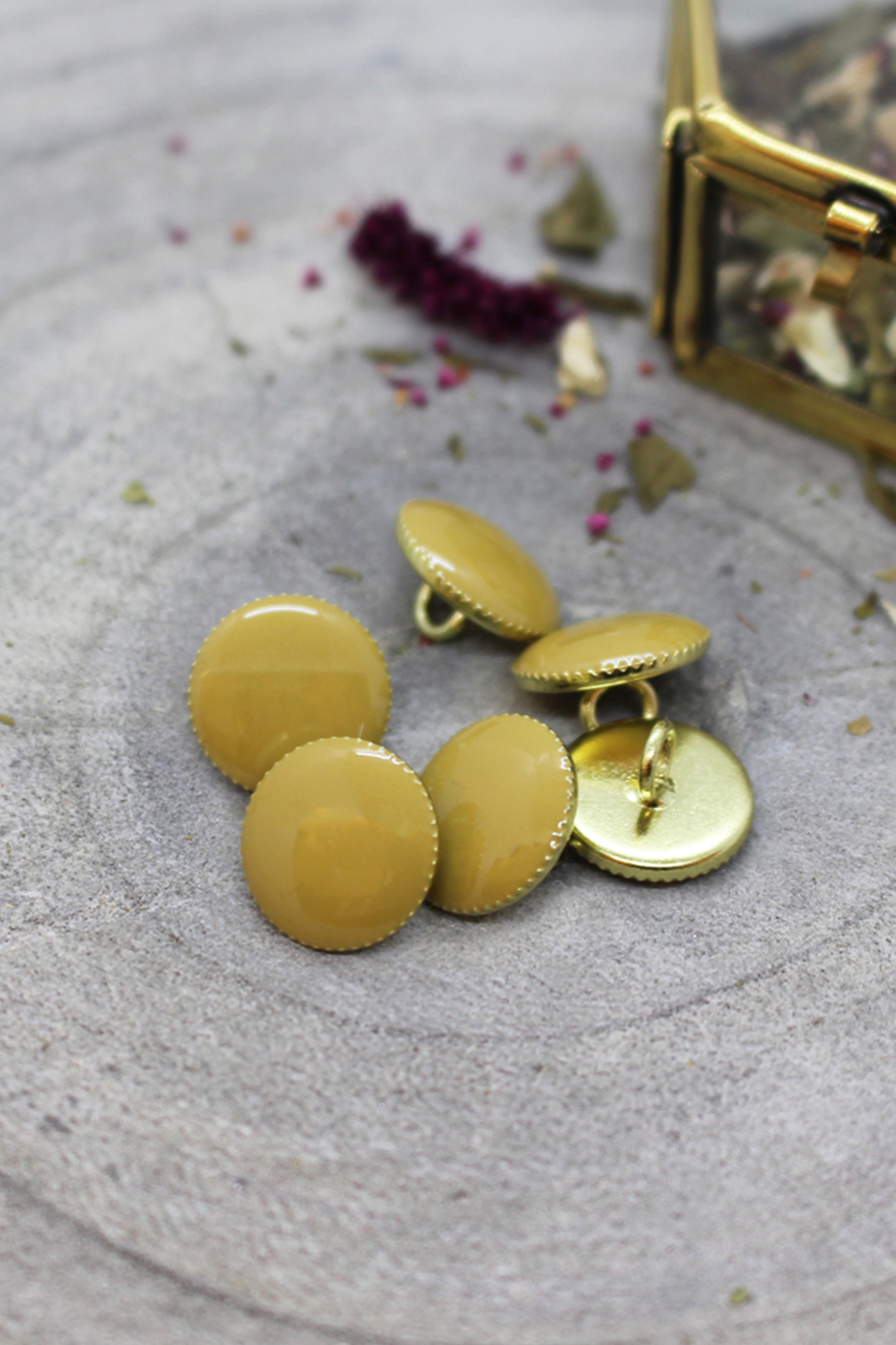 atelier-brunette-boutons-gem-mustard-x10-lot-10-boutons-bijou image 1