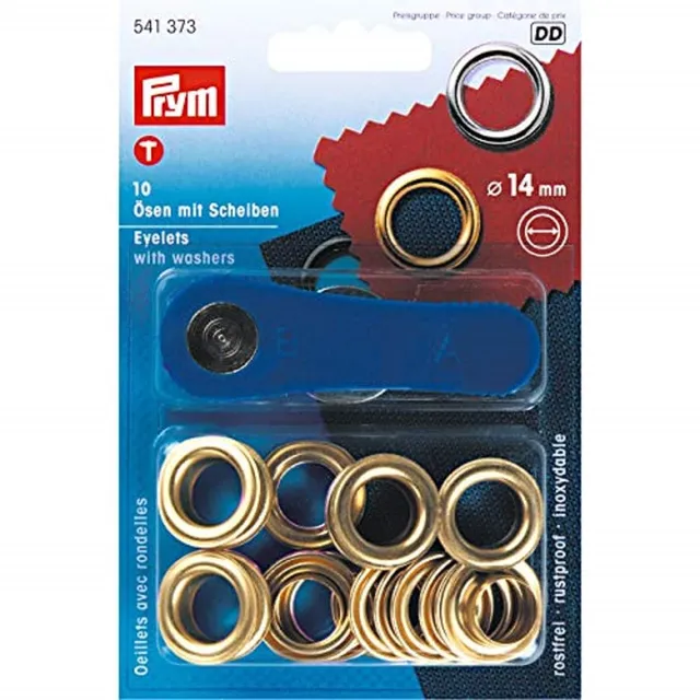 prym-illets-laiton-14-mm-dor-10-pi-ces image 1