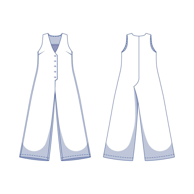 fibre-mood-felicia-combinaison-patron-de-couture-col-v-xs-xxxl image 5