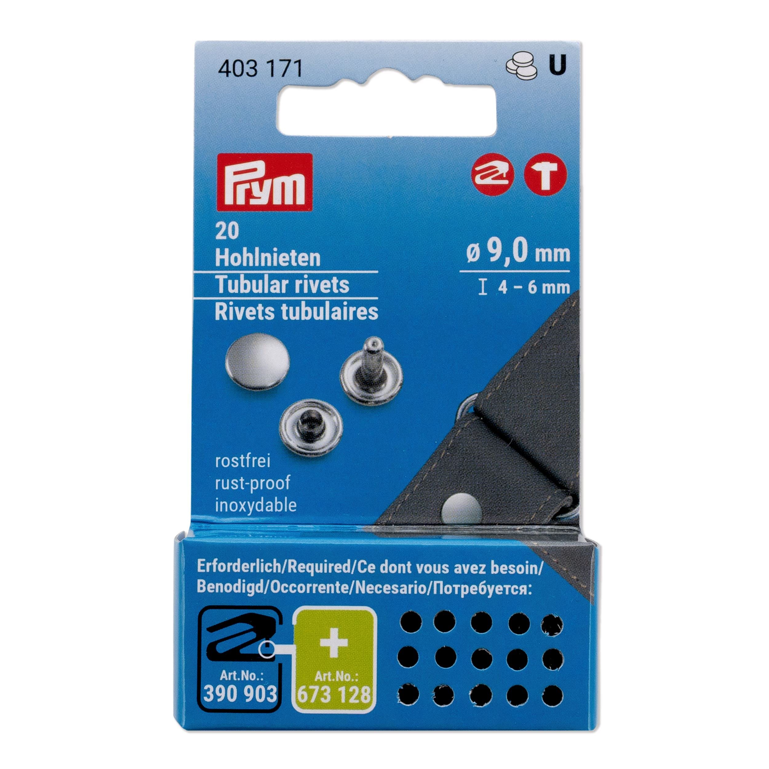 prym-vario-creative-tool-403172-lot-de-12-rivets-creux-9-mm-6-9-mm-laiton-argent image 3