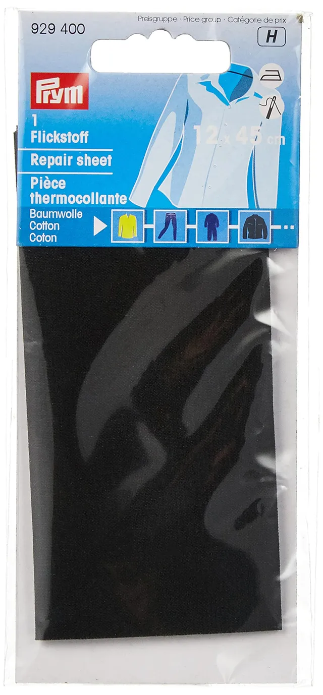 prym-pi-ce-thermocollante-coton-12-x-45-cm-noir image 1