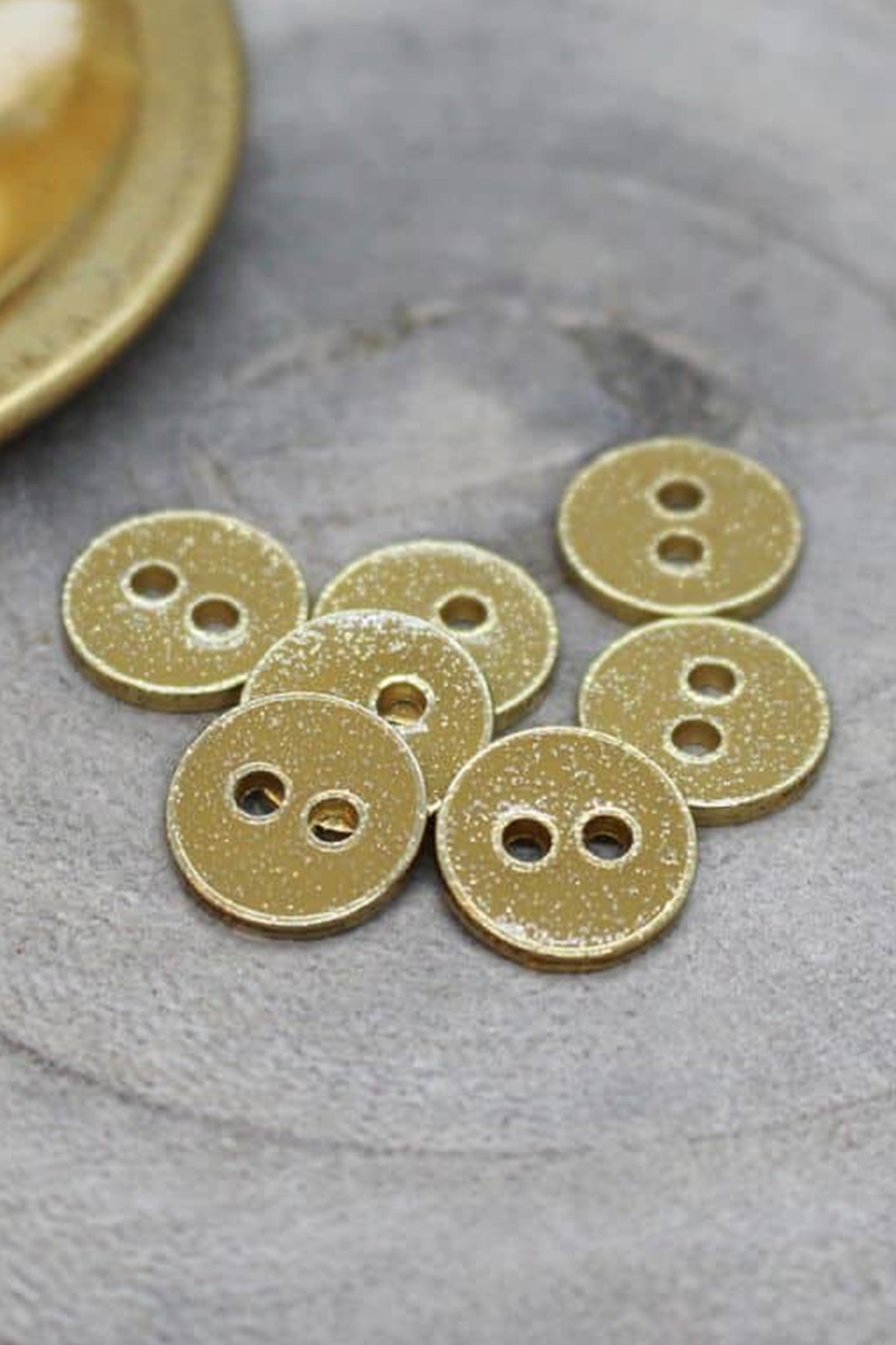 atelier-brunette-boutons-joy-glitter-mustard-x10 image 1