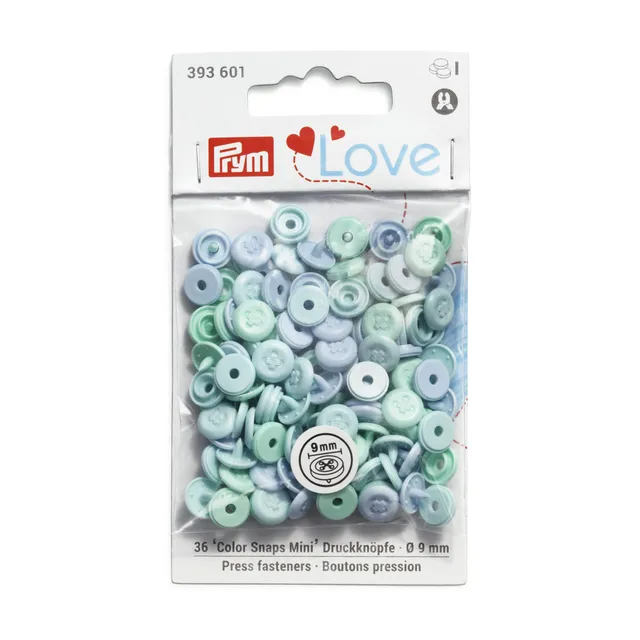 prym-love-393601-boutons-pression-color-snaps-mini-bleu-clair-optique-couture image 1