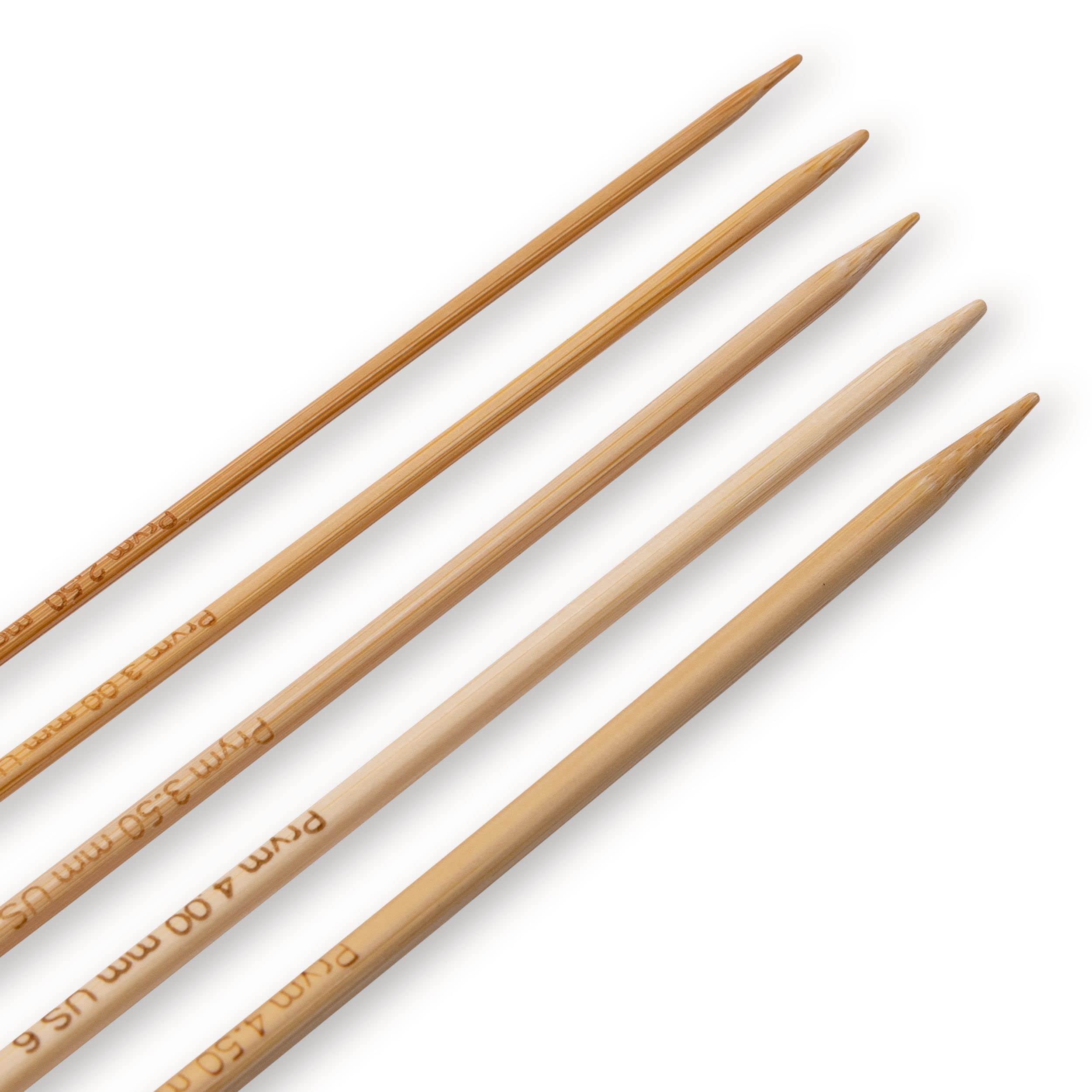 prym-1530-222910-jeu-5-aiguilles-double-pointe-bambou-20-cm-2-5-4-5-mm image 3