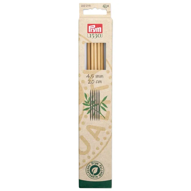 prym-222215-aiguilles-tricoter-2-pointes-bambou-20-cm-4-50-mm image 1