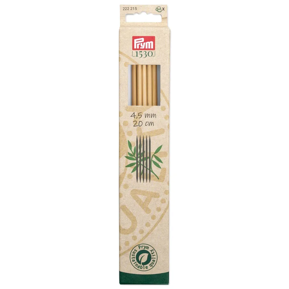 prym-222215-aiguilles-tricoter-2-pointes-bambou-20-cm-4-50-mm image 1