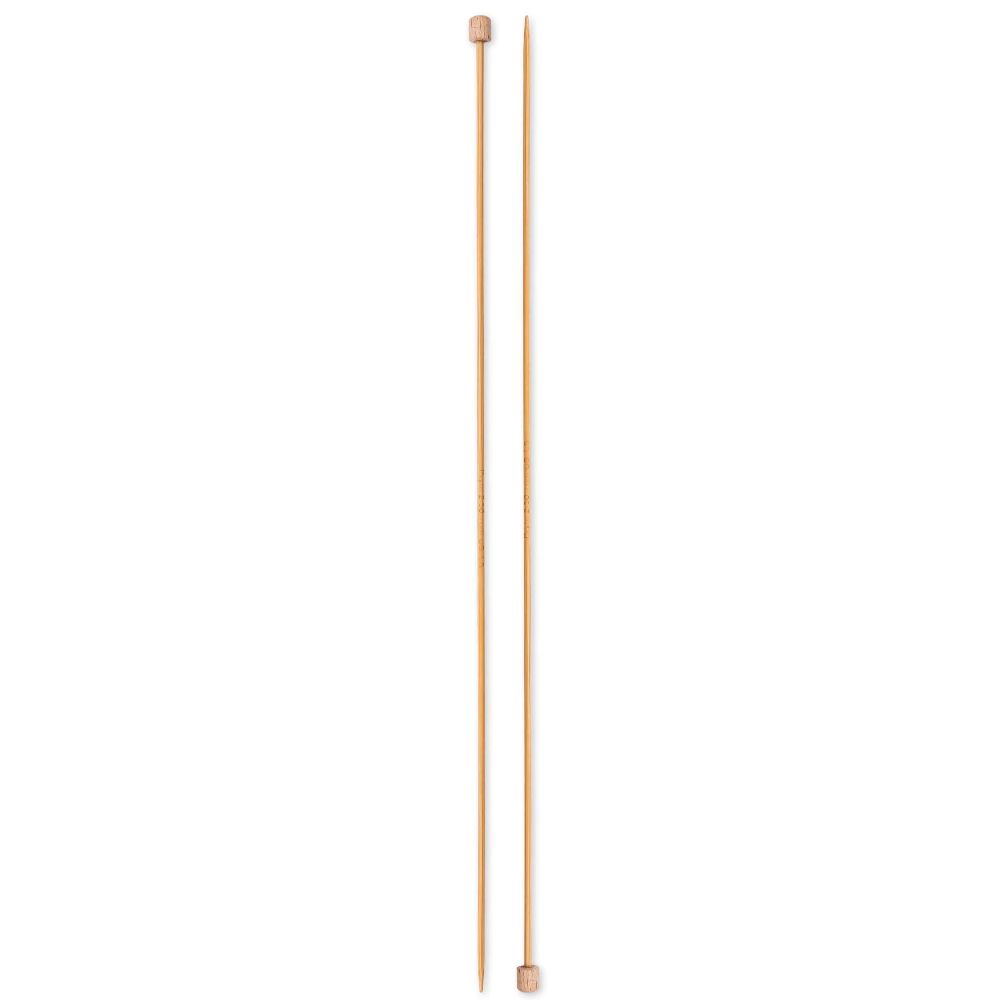 prym-1530-aiguille-tricoter-pointe-unique-bambou-33-cm-2-50-mm-naturel image 2