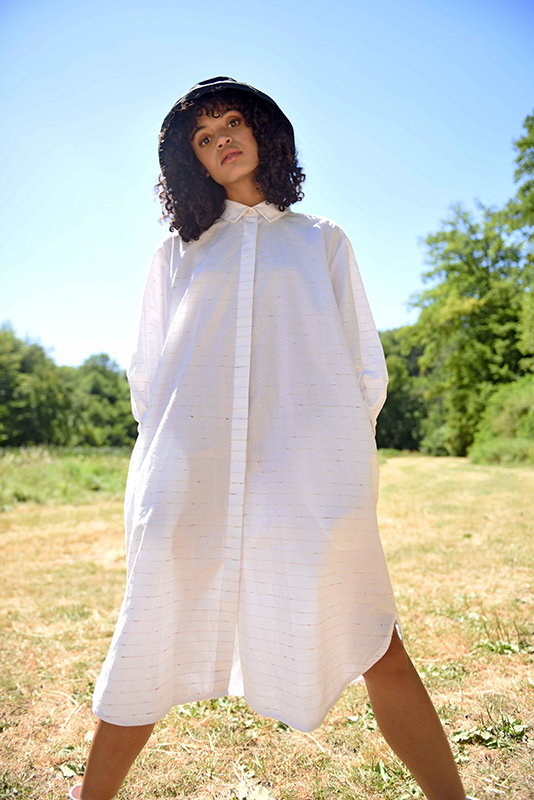 fibre-mood-filippa-robe-patron-de-couture-robe-chemise-ample-manches-ballon-xs-x image 1