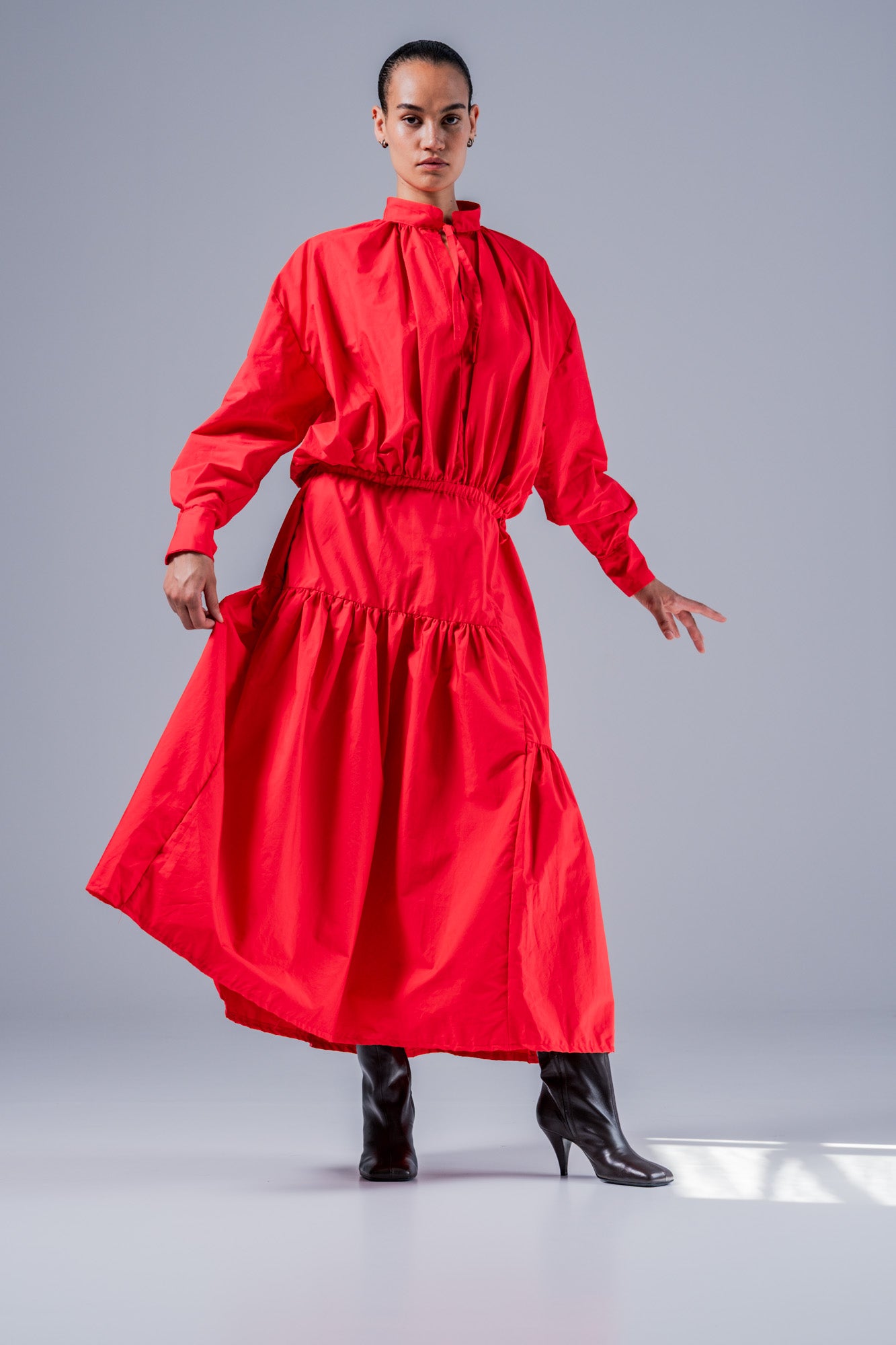 fibre-mood-zafira-robe-patron-de-couture-robe-longue-fronc-e-tunnel image 2