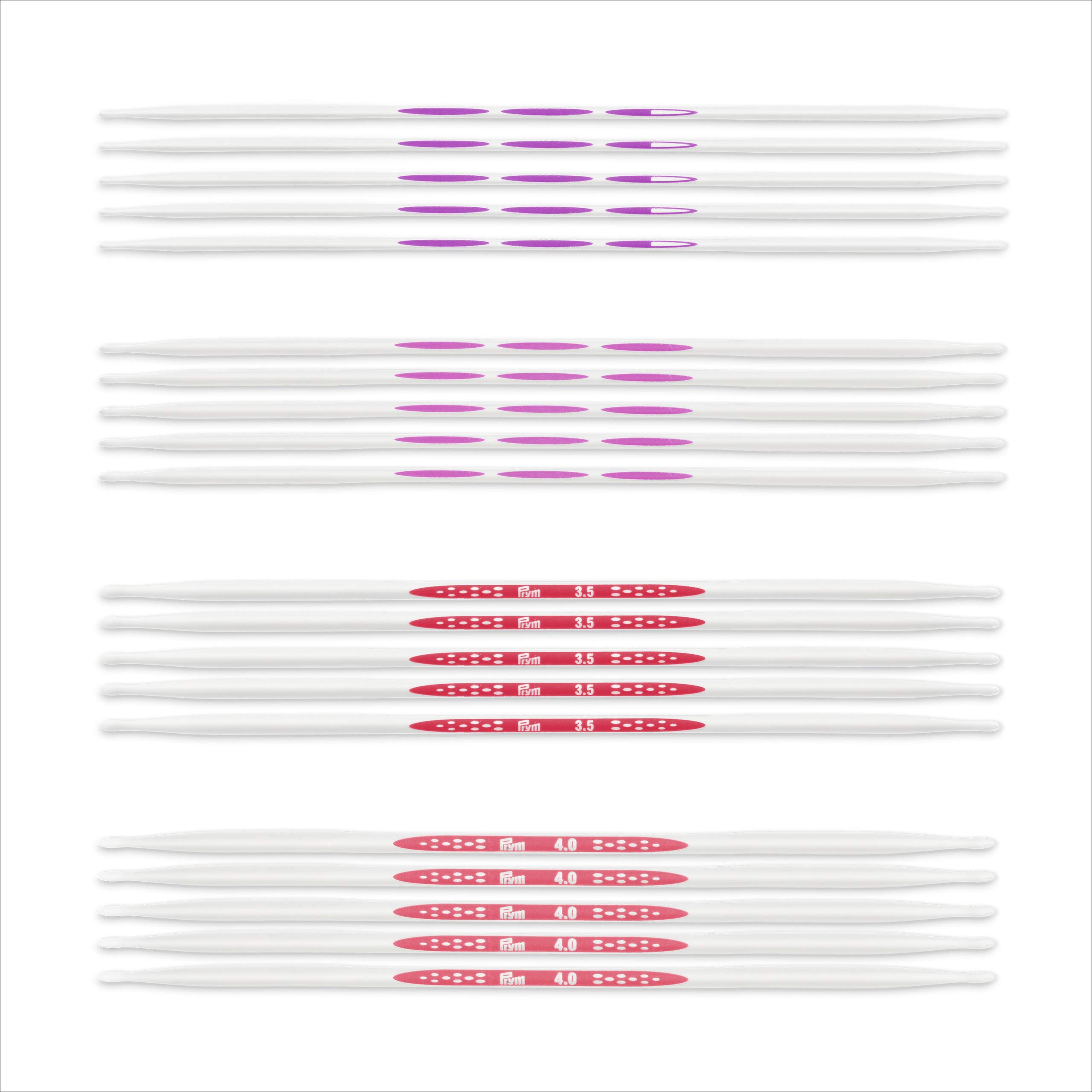 prym-194000-aiguilles-tricoter-2-pointes-prym-ergonomics-jeu-2-5-4-0-mm-20-cm-al image 3