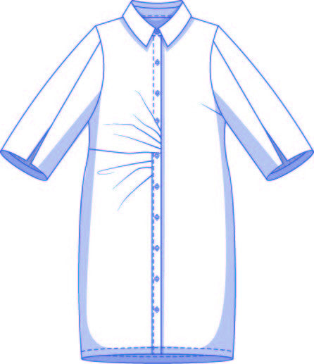 fibre-mood-phyllis-patron-robe-chemise-femme-drap-e-manches-3-4 image 5