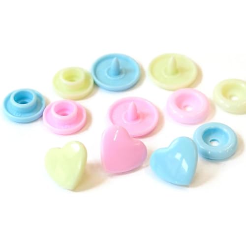 prym-love-boutons-pression-color-snaps-c-ur-12-4-mm-rose-vert-bleu-clair image 5