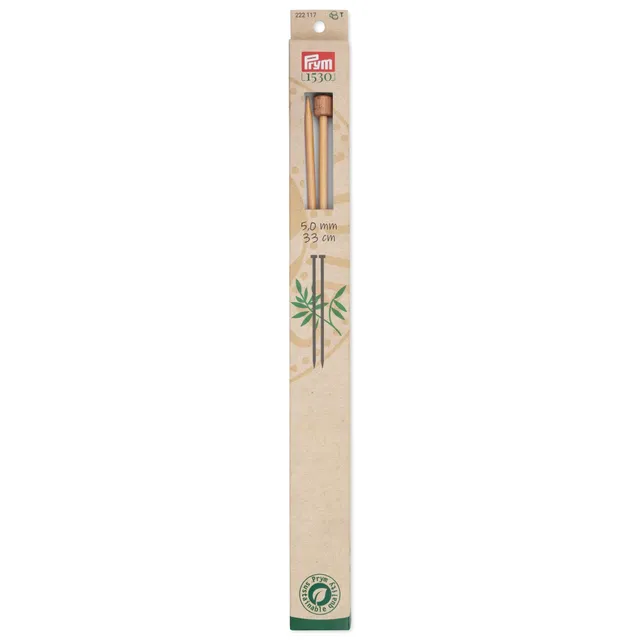 prym-aiguilles-tricoter-droites-bambou-33-cm-5-00-mm image 1