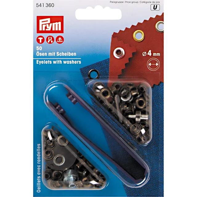 prym-old-brass-illets-et-rondelles-4-mm-laiton-inoxydable image 1
