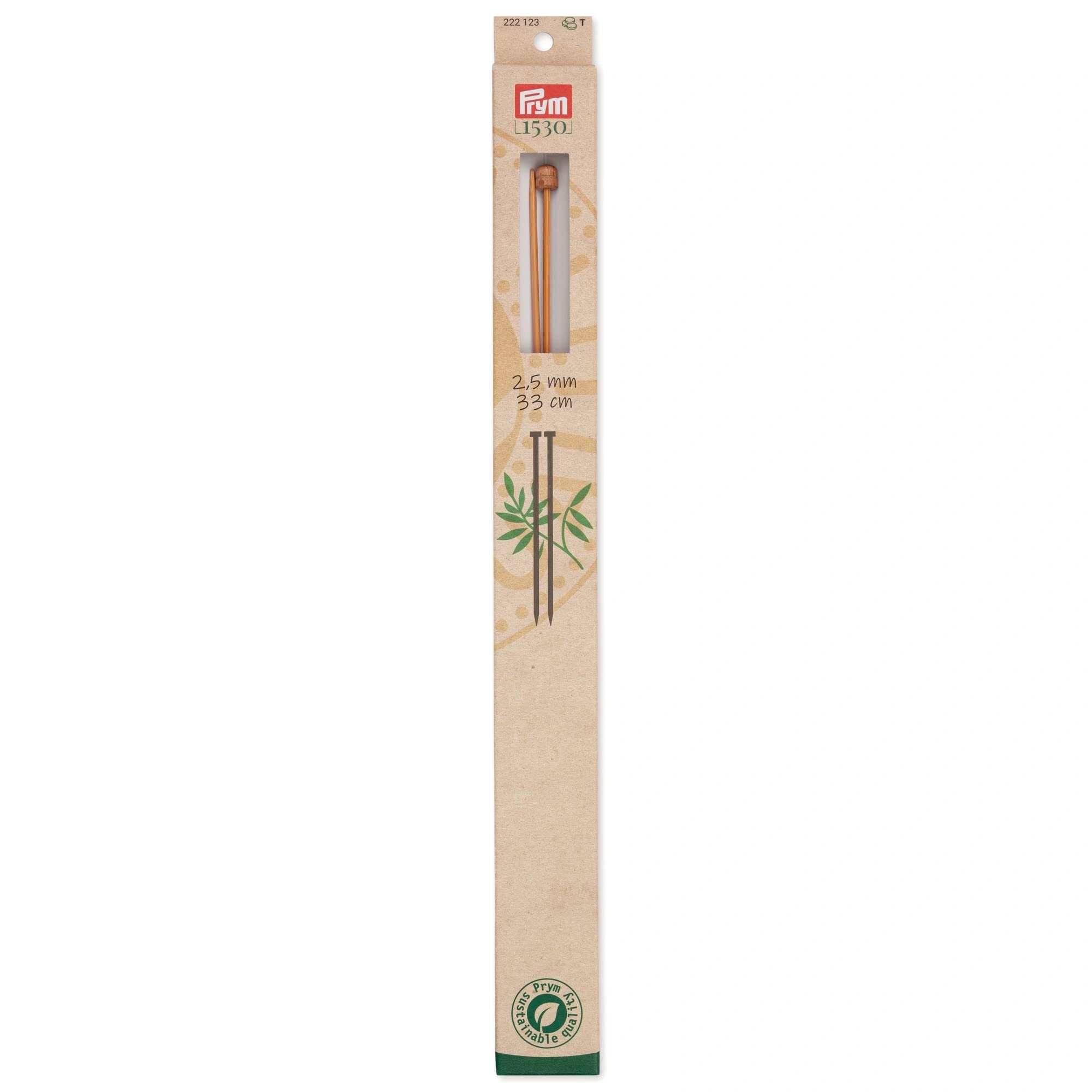 prym-1530-aiguille-tricoter-pointe-unique-bambou-33-cm-2-50-mm-naturel image 1