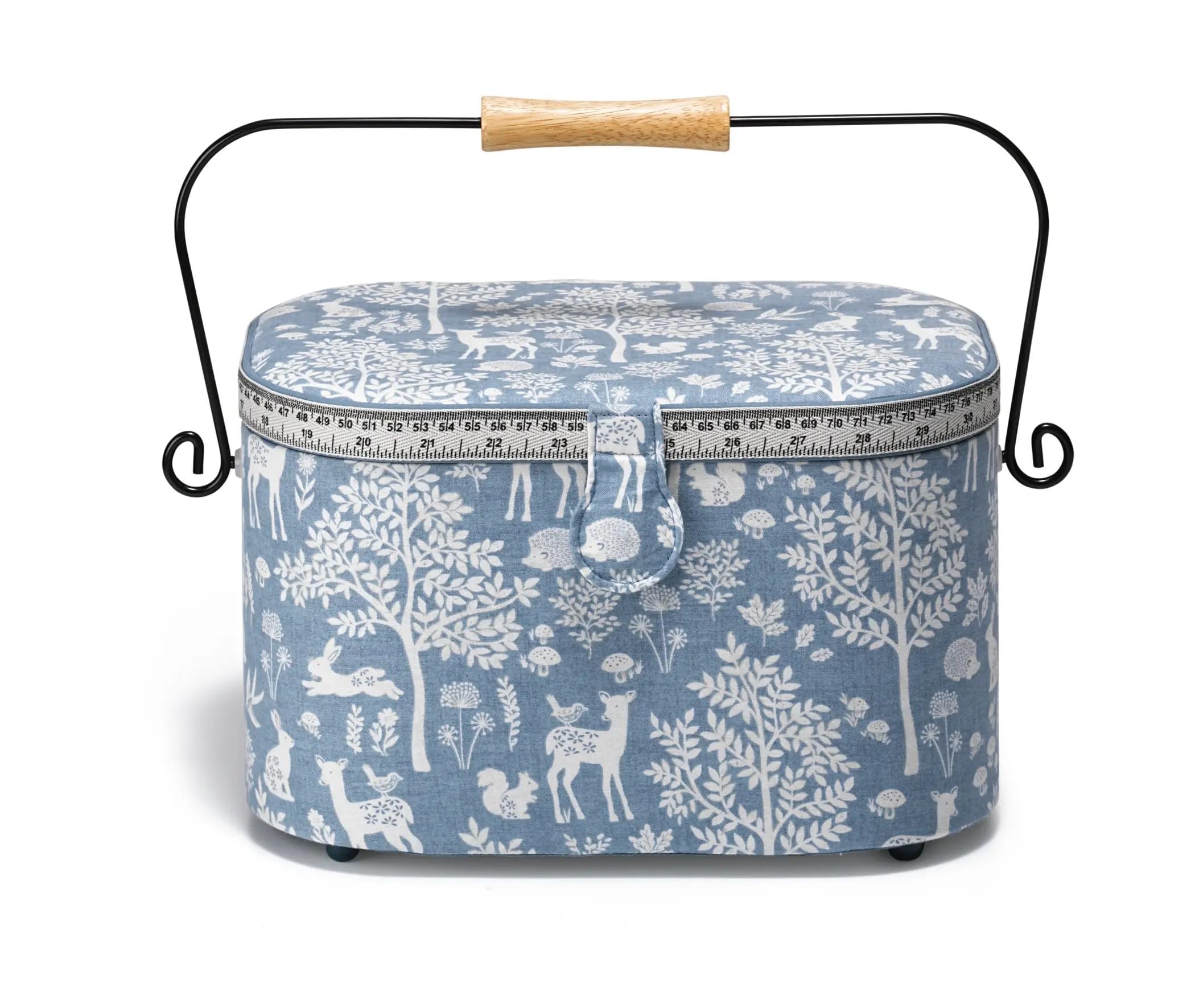prym-612656-panier-couture-ovale-woodland-bleu-clair image 1