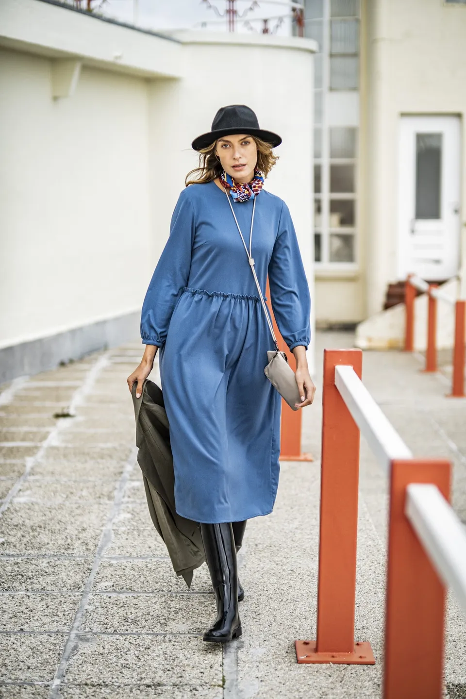 fibre-mood-olive-robe-patron-de-couture-fronc-e image 1