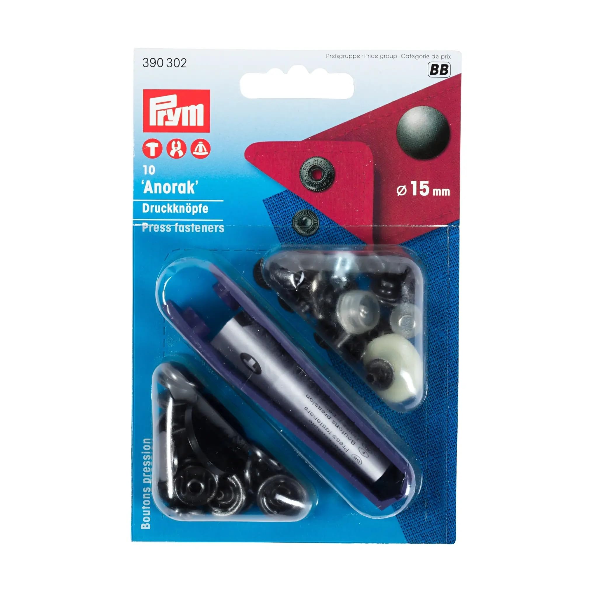 prym-boutons-pression-anorak-15-mm-vieux-laiton-outil-or image 7